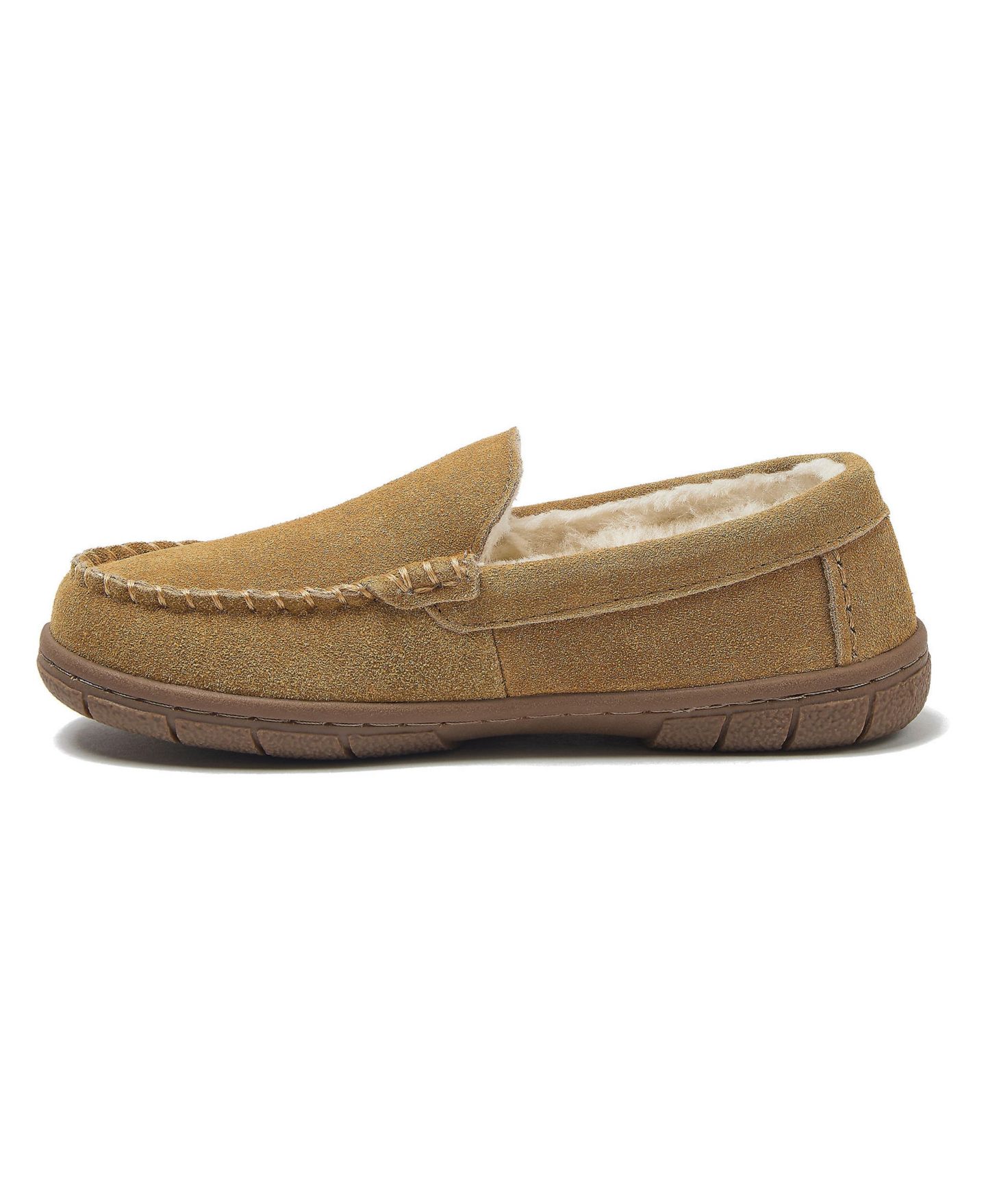 Тапочки Lands' End Fuzzy Lined Suede Moccasin Slippers для девочек, цвет: Рыжевато-коричневый — фото 4