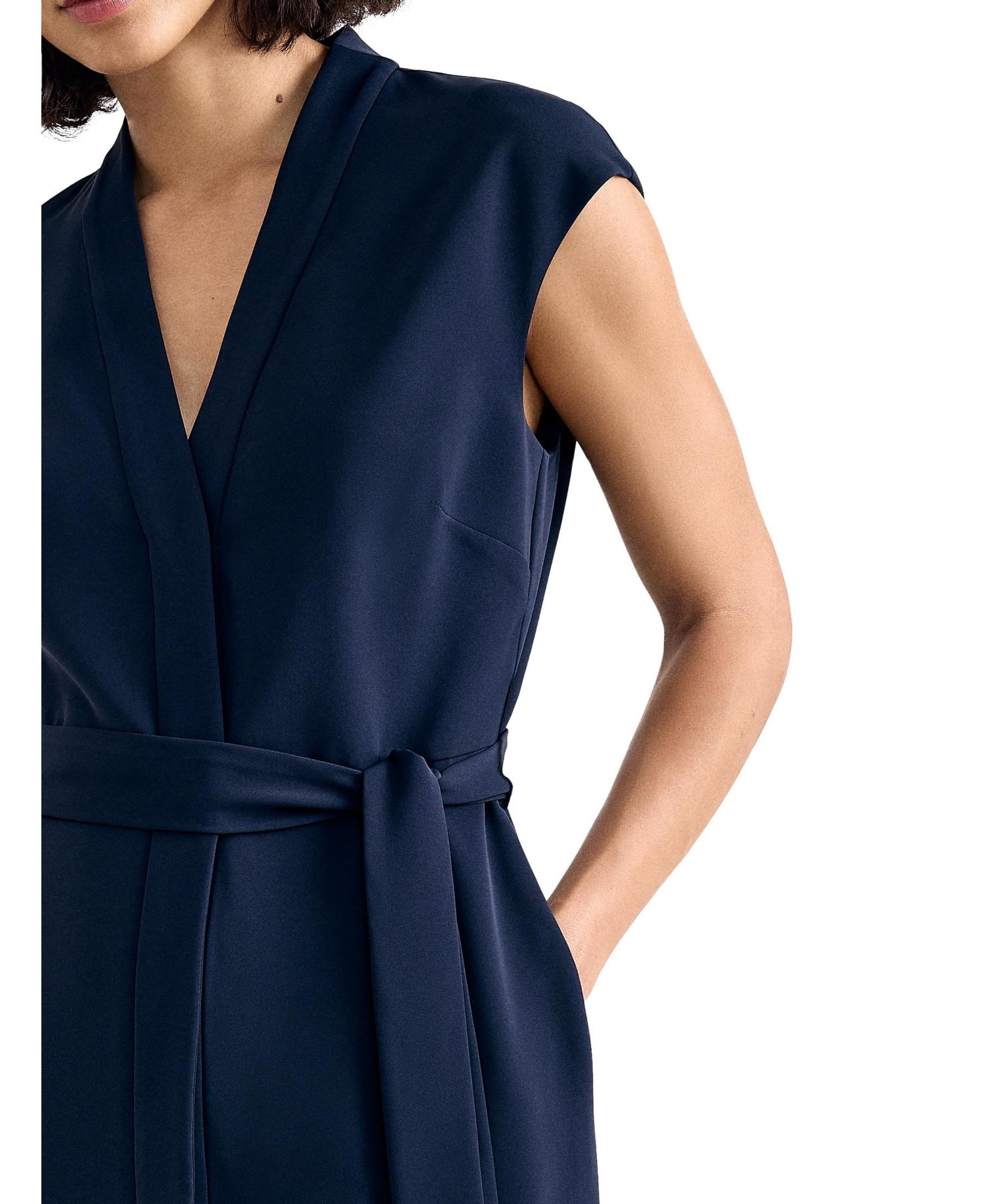 Women's Julie V-Neck Sleeveless A-Line Midi Dress