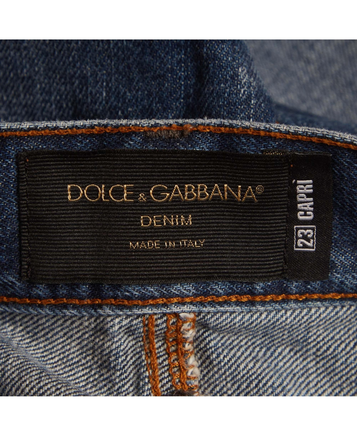 Pre-Owned Dolce & Gabbana Women's Distressed Denim Capri Jeans