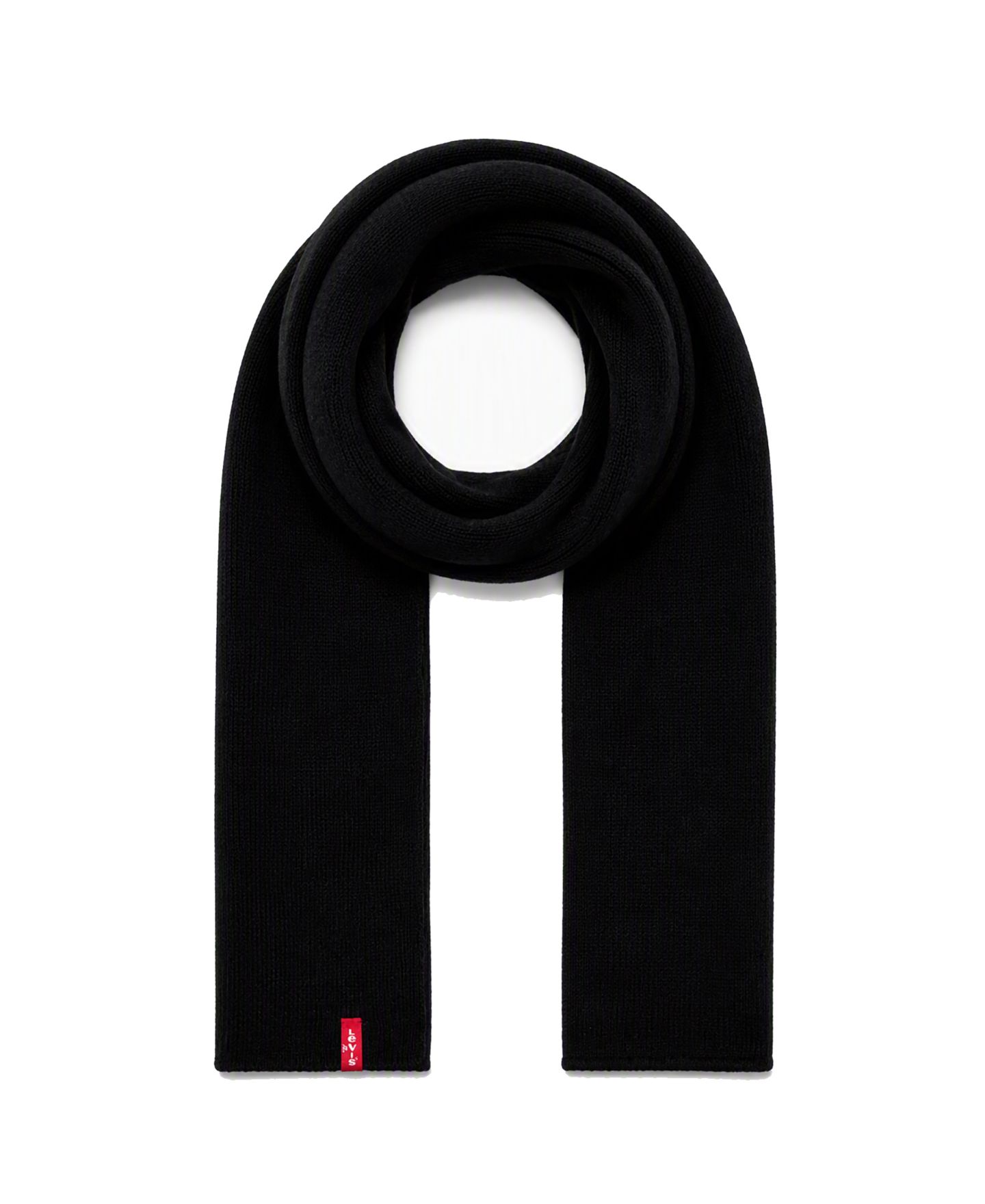 Мужские комплекты Levi's Red Tab Logo Cold Weather Knit Beanie and Scarf, 2-Piece Set, цвет: Чёрный — фото 5