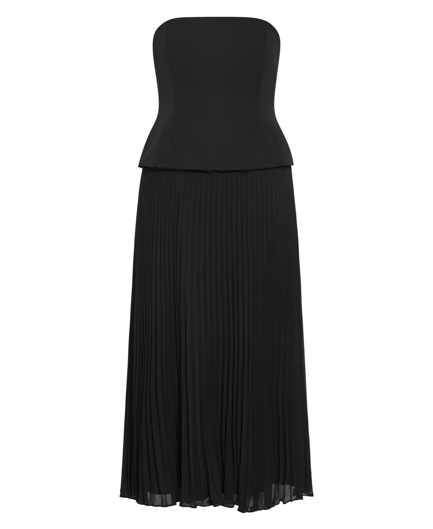 Women's Loretta Strapless Pleat Maxi Dress