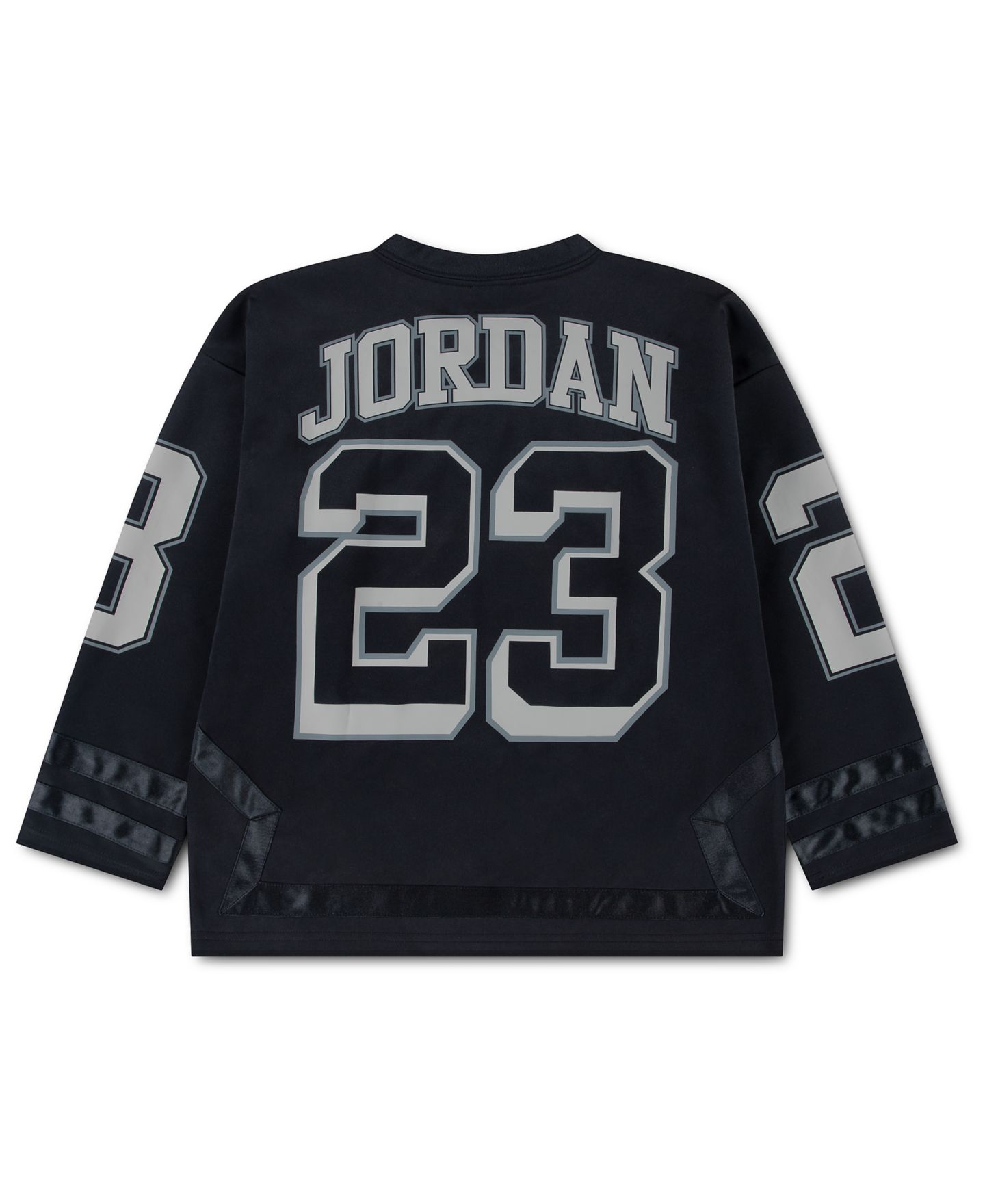 Детская хоккейная футболка Jordan JDB 23 с принтом и длинным рукавом, 4-20, цвет: Чёрный — фото 2