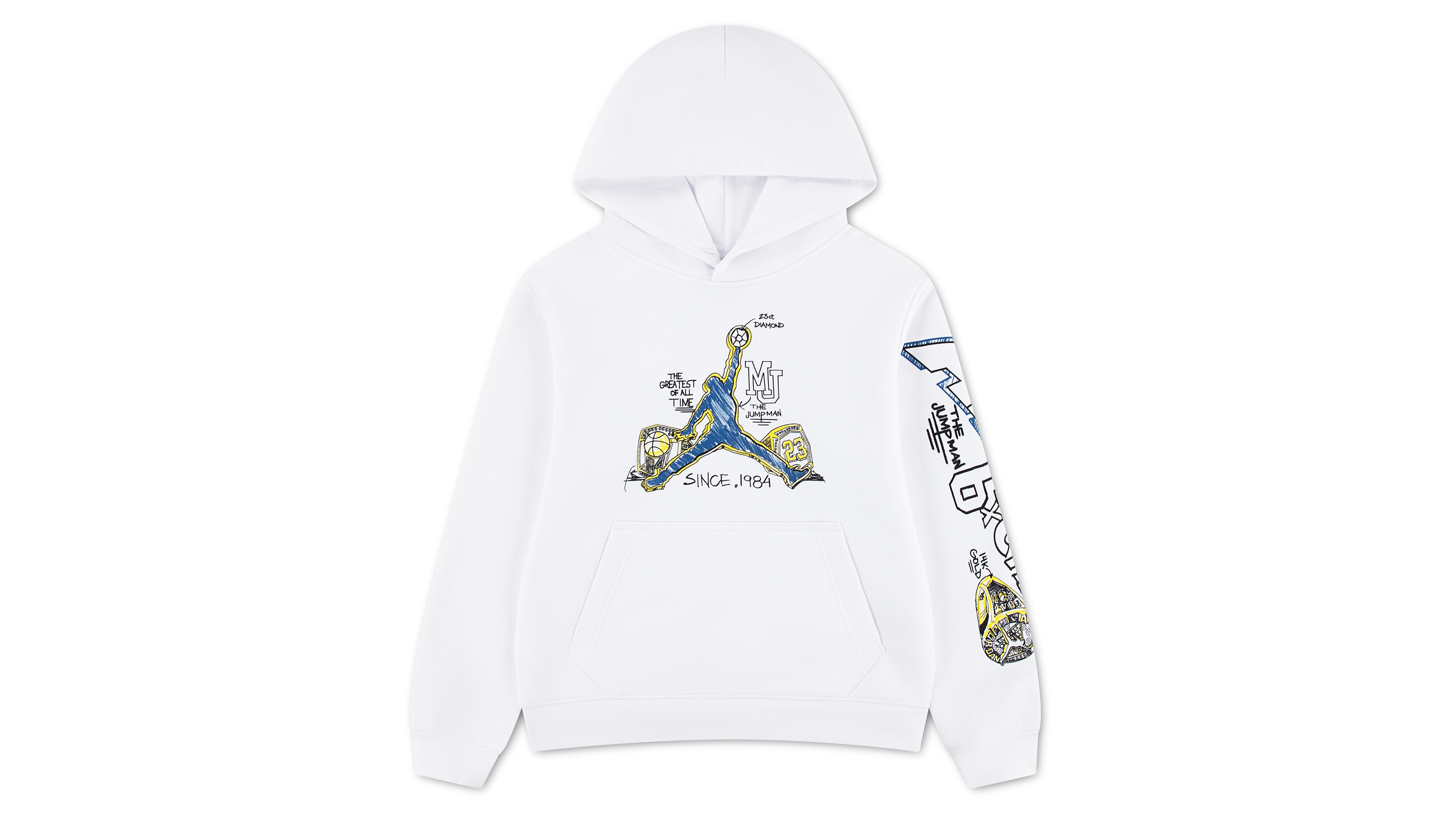 Jordan Boys' 4-20 Championship Ring Sketch Graphics Kangaroo Pocket Pullover Hoodie