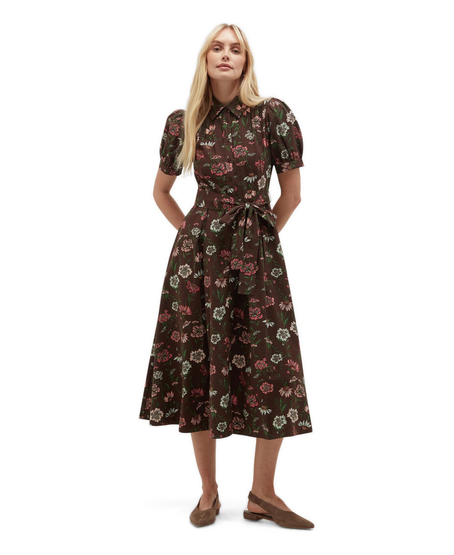 Women's Hester Floral Embroidered Shirt Dress