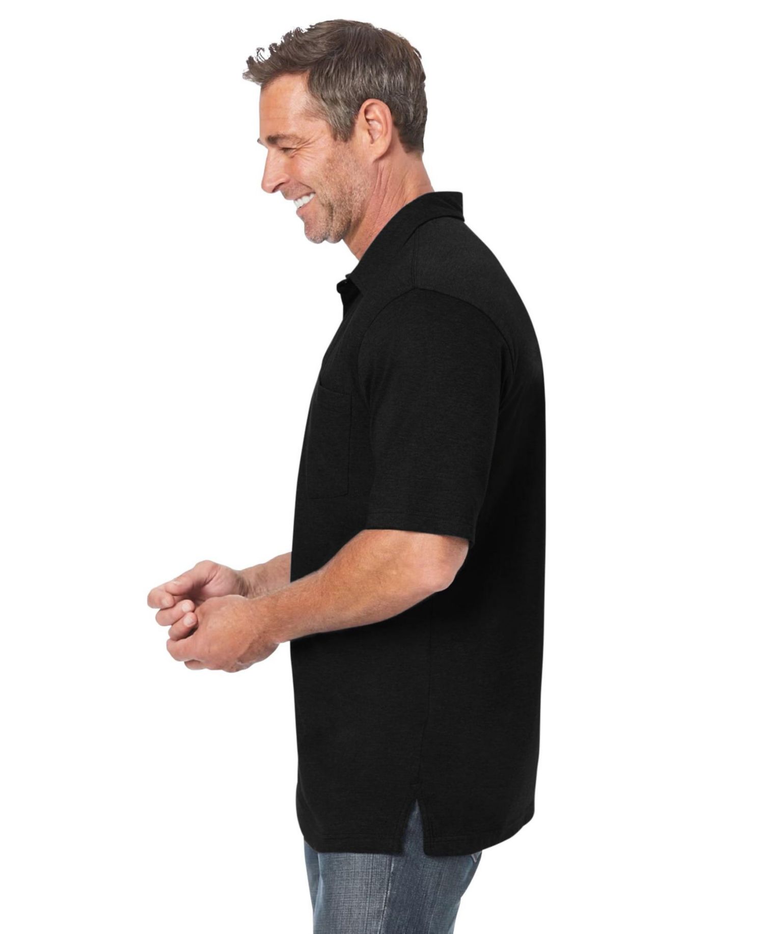 Big & Tall Shrink-Less Lightweight Polo