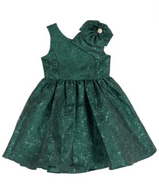 Girls' 2T-6x Brocade Fit-and-Flare Bow Dress