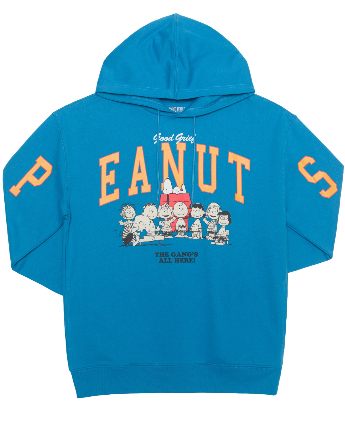 Hybrid Apparel Men's Peanuts Across Sleeve Graphic Classic-Fit Hoodie