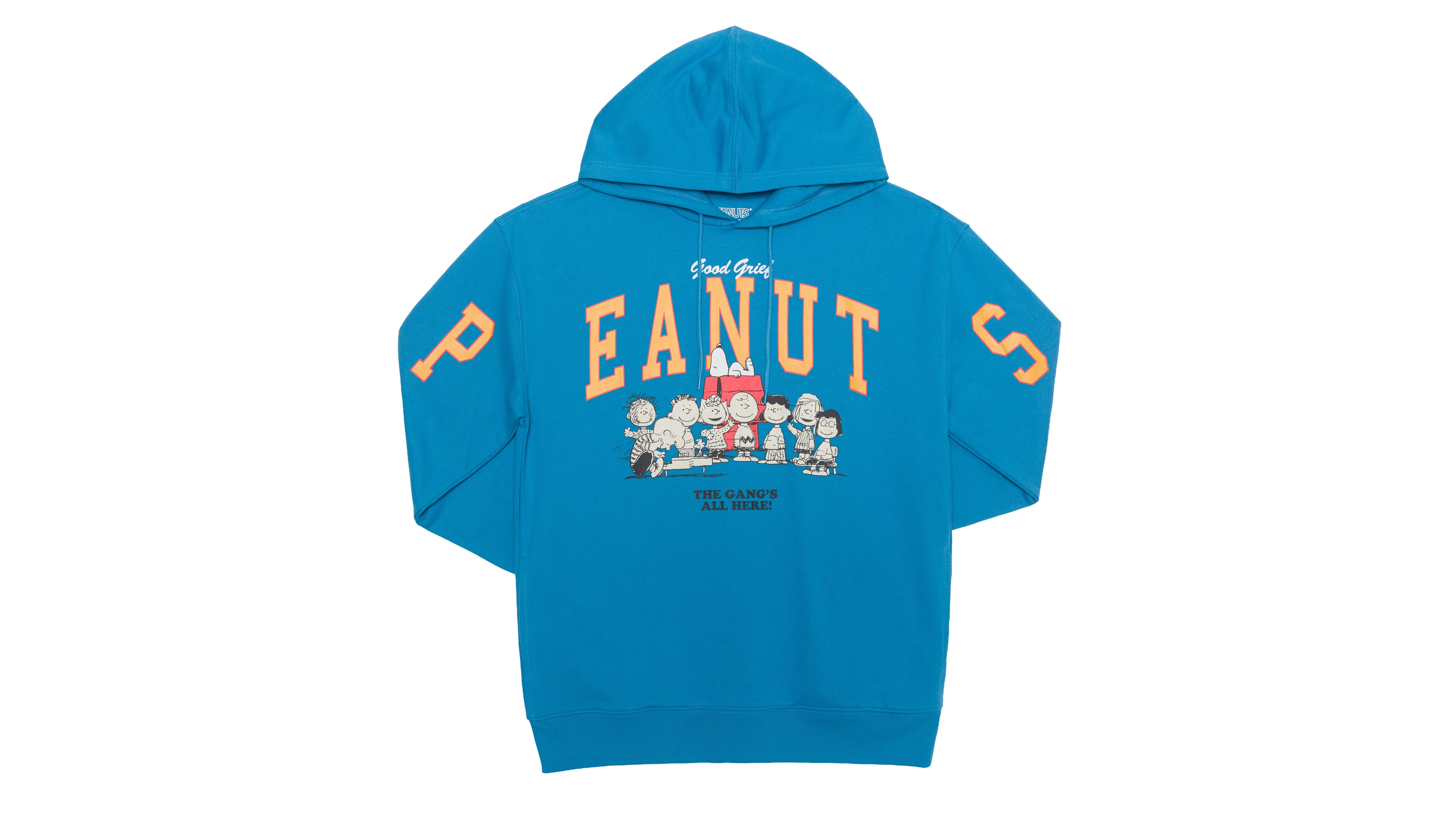 Hybrid Apparel Men's Peanuts Across Sleeve Graphic Classic-Fit Hoodie