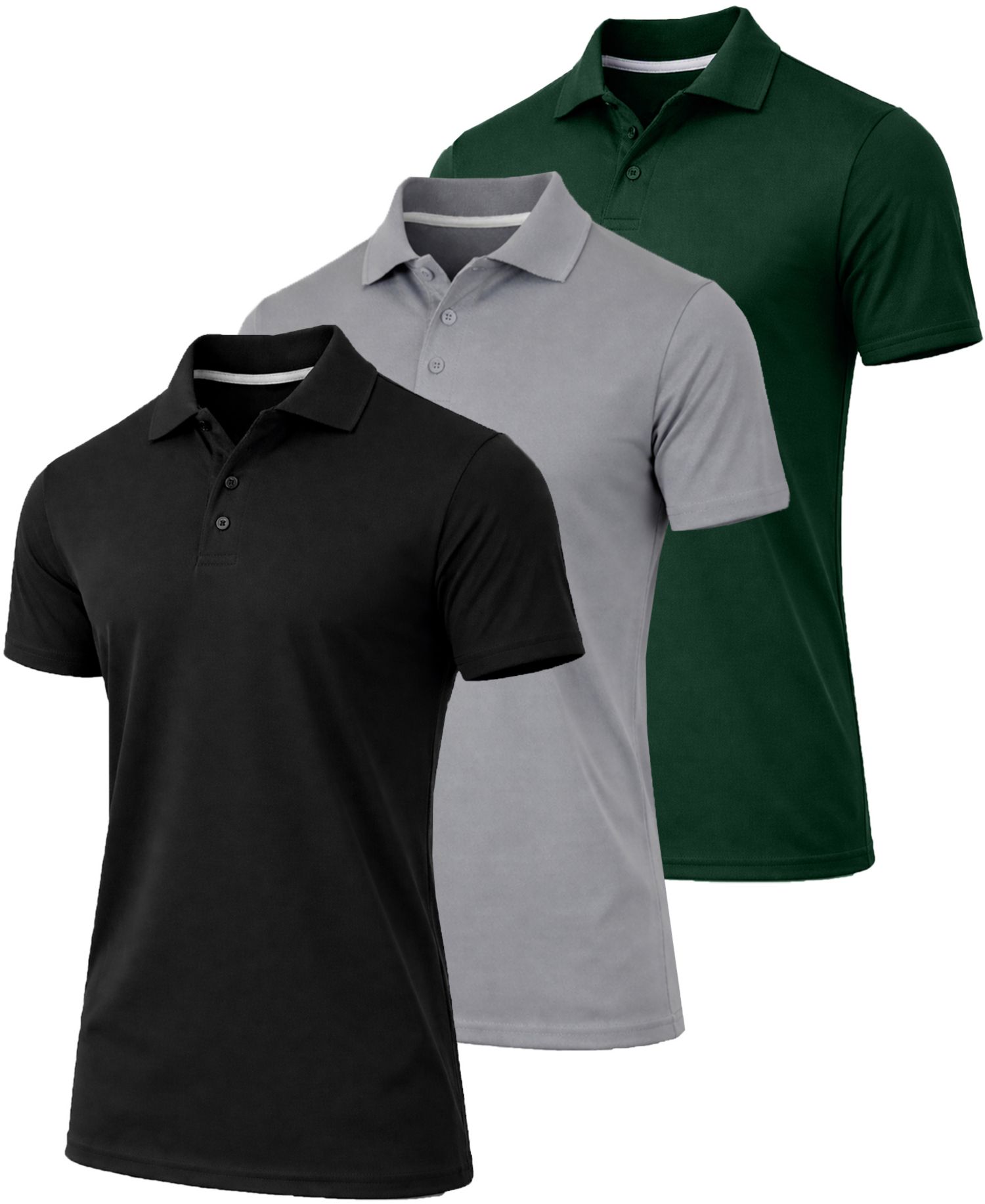 Men's Jump Start Short-Sleeve Regular-Fit Polo Shirt, 3-Pack