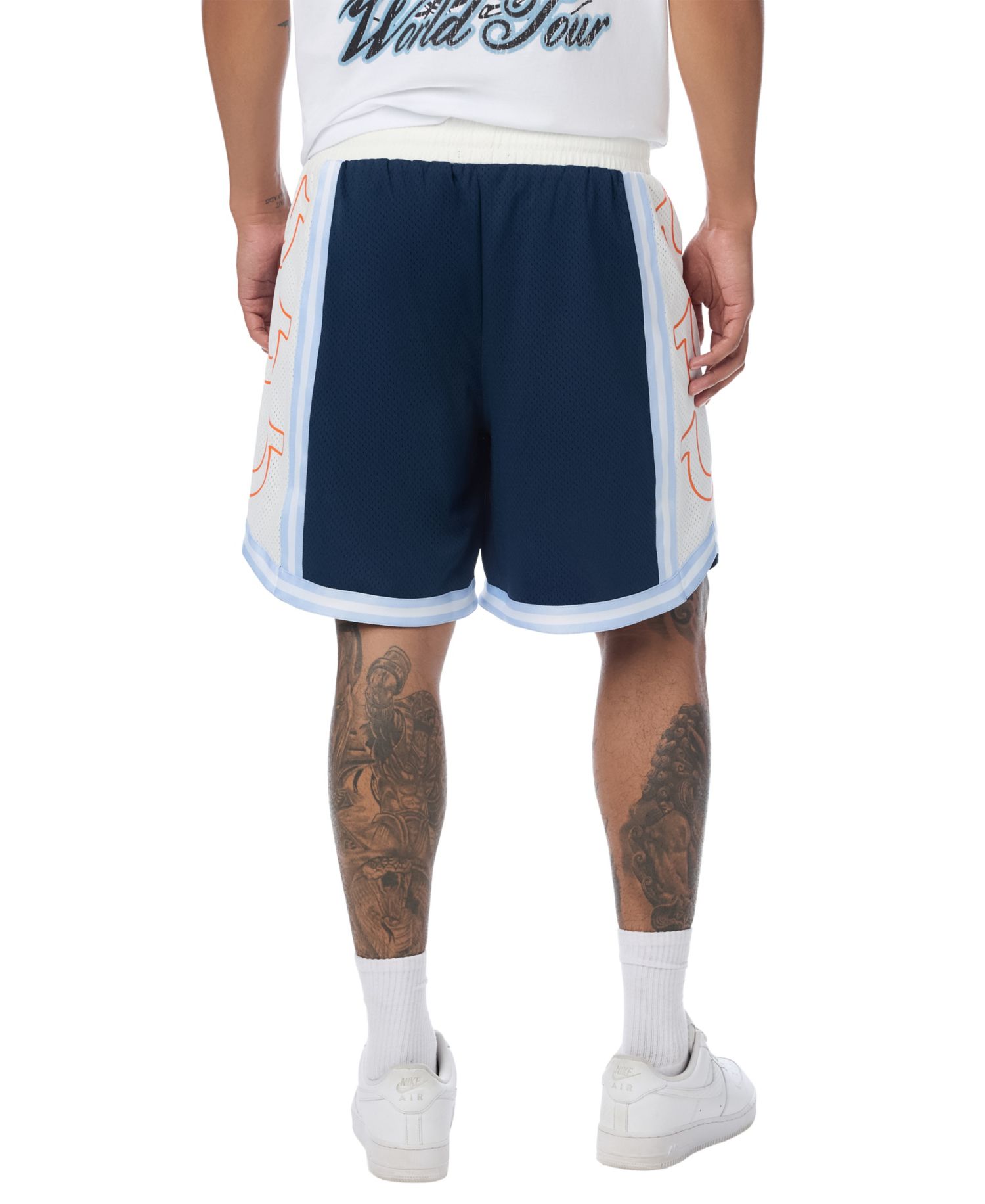 Men's Colorblocked Mesh Pull-On Basketball Shorts, 7.5" Inseam