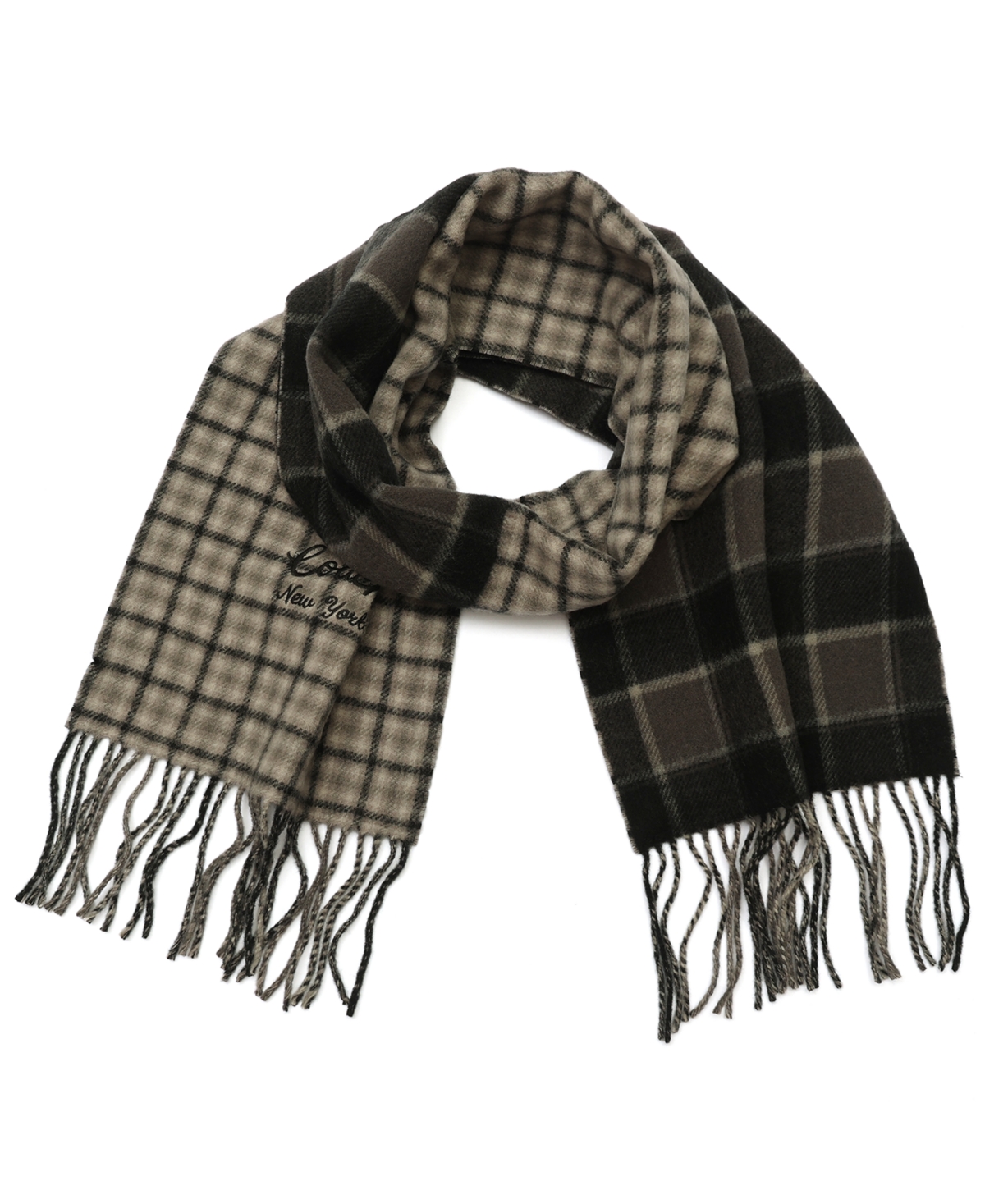 Coach Patchwork Plaid Wool-Blend Muffler Scarf