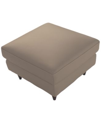 Alpino 28" Leather Ottoman, Macy's exclusive-Made in Italy 