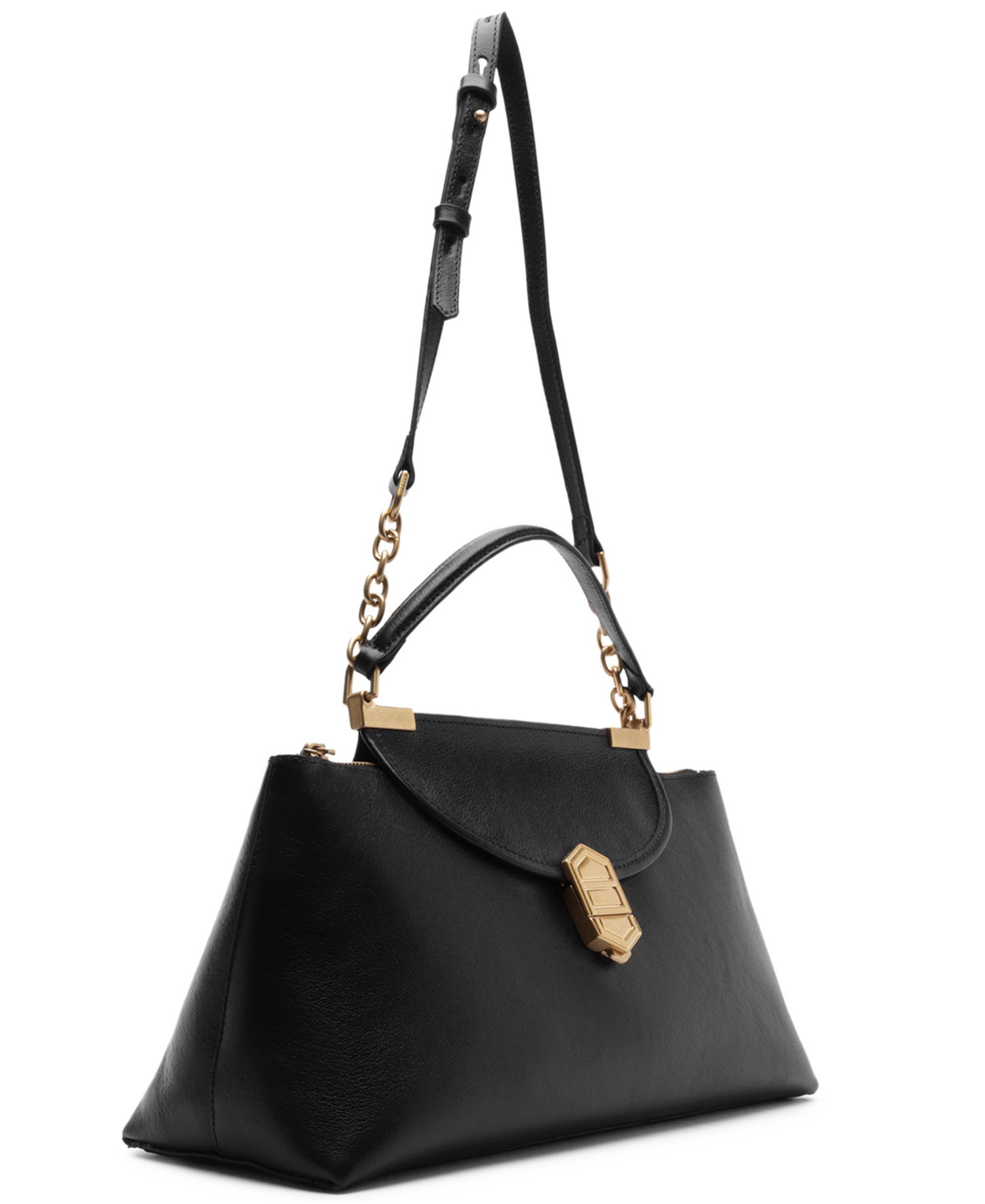 Everly Leather Large Satchel Handbag