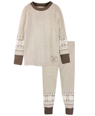 Boys' or Girls' Zen Long-Sleeve Crewneck Organic Cotton Top and Pants, 2-Piece Set