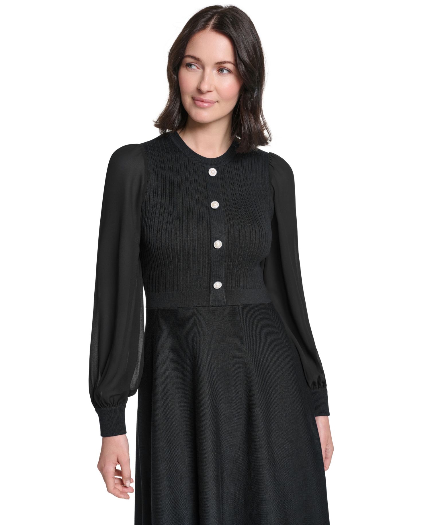 Women's A-Line Midi Sweater Dress