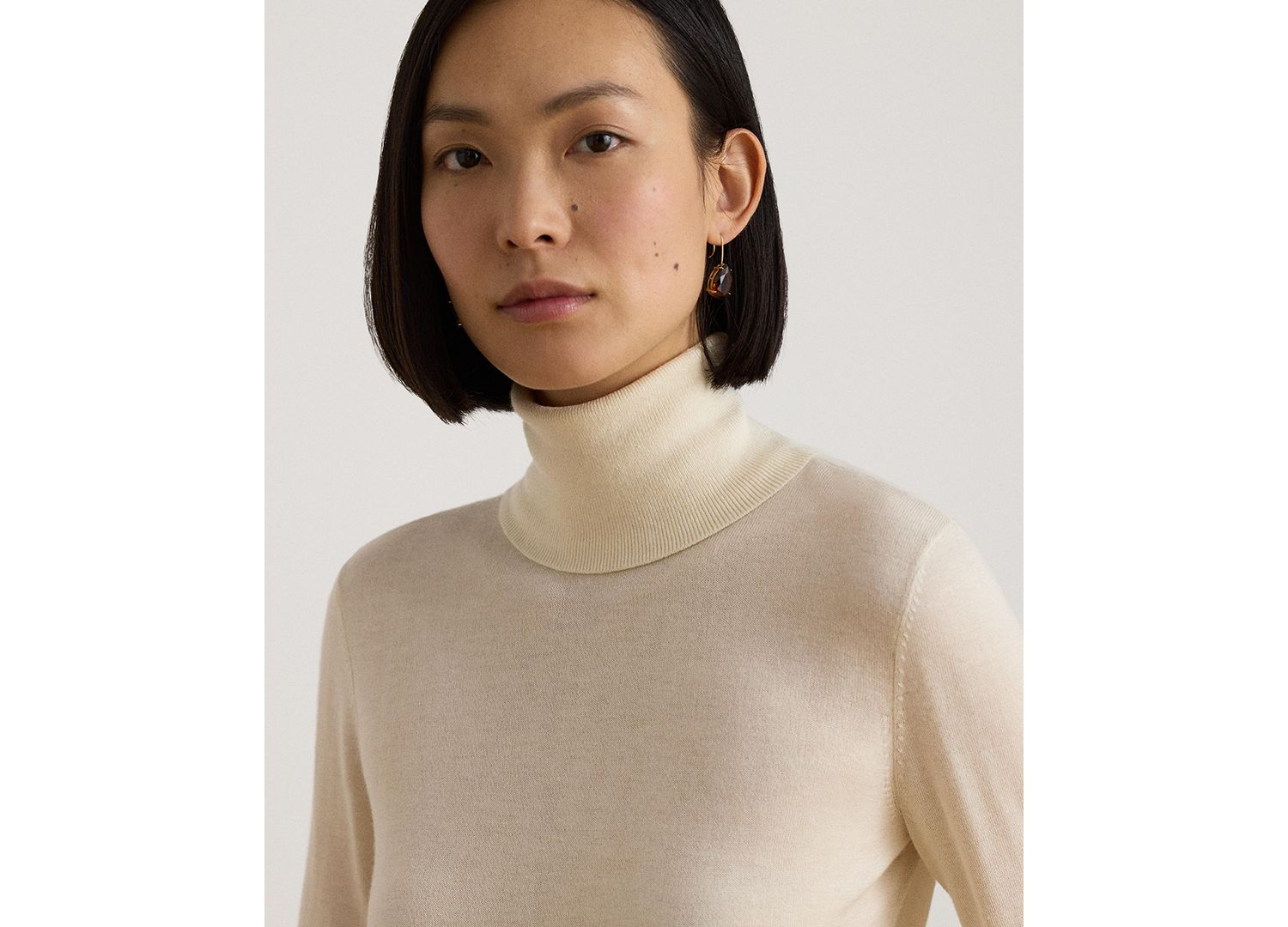 Women's Modal-Silk Blend Slim-Fit Turtleneck Sweater