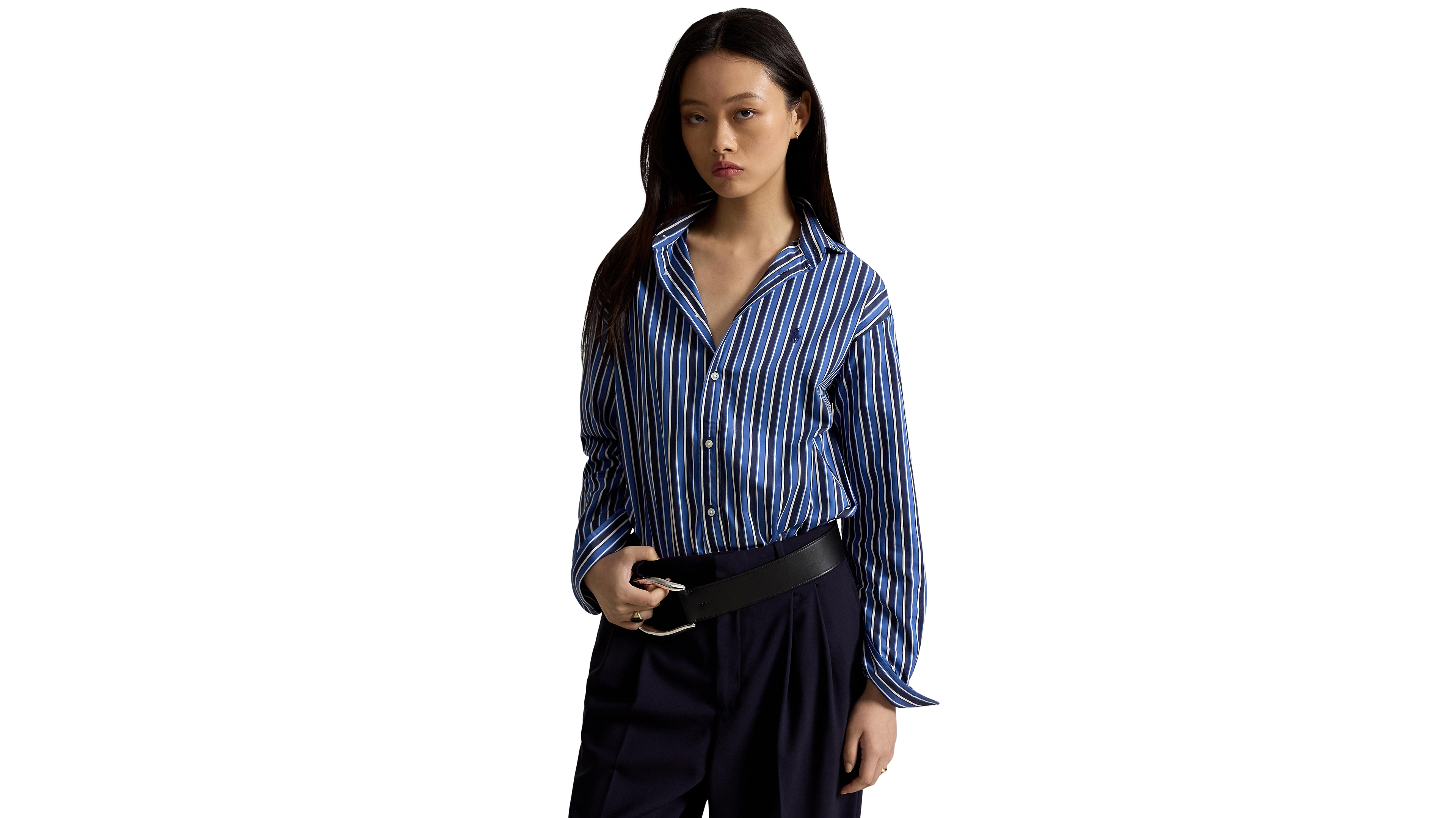 Polo Ralph Lauren Women's Relaxed-Fit Striped Cotton Shirt