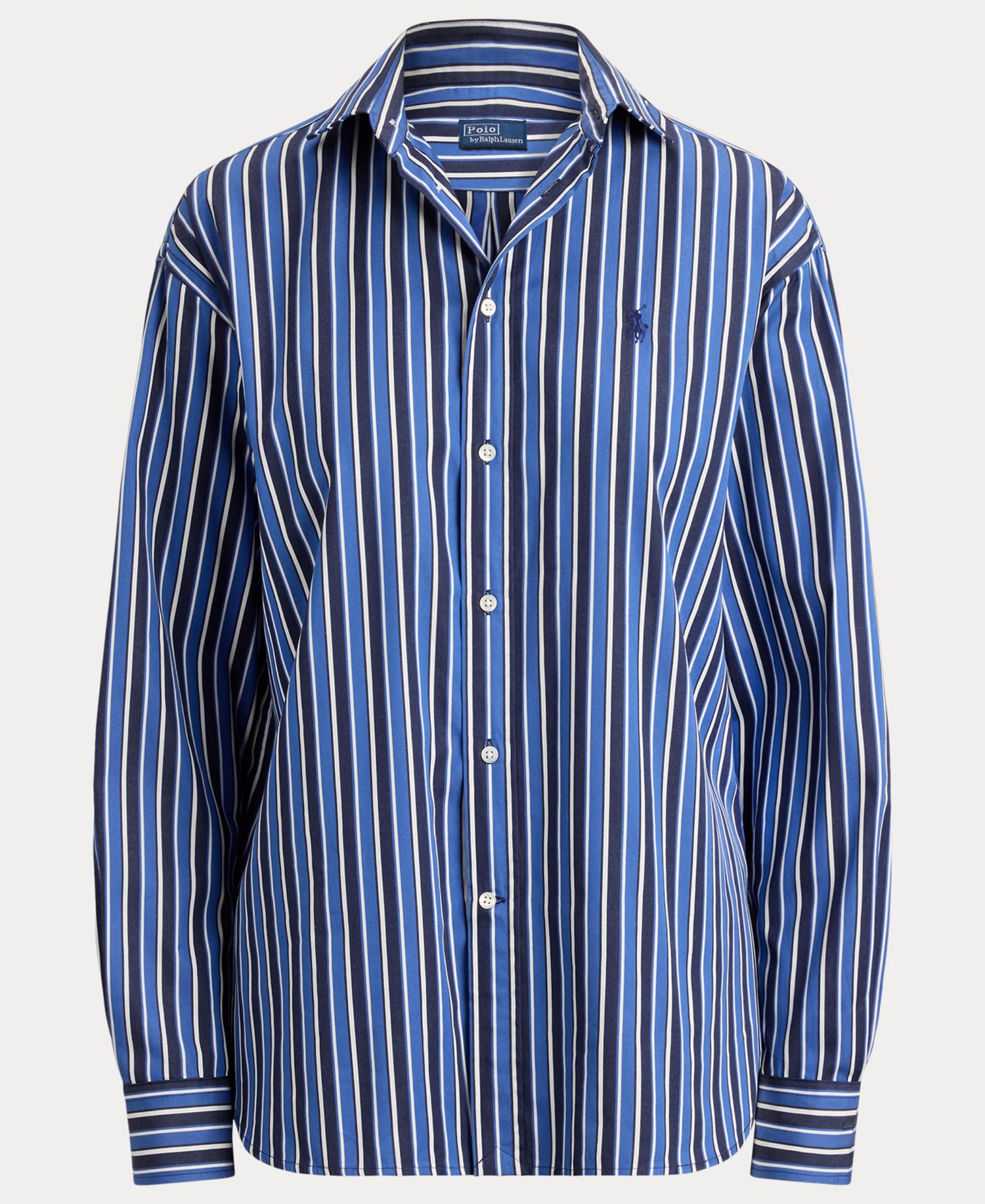 Women's Relaxed-Fit Striped Cotton Shirt