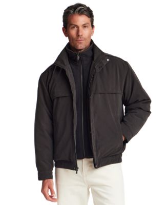 Men's Microfiber Fleece-Lined Bib Front Bomber Jacket