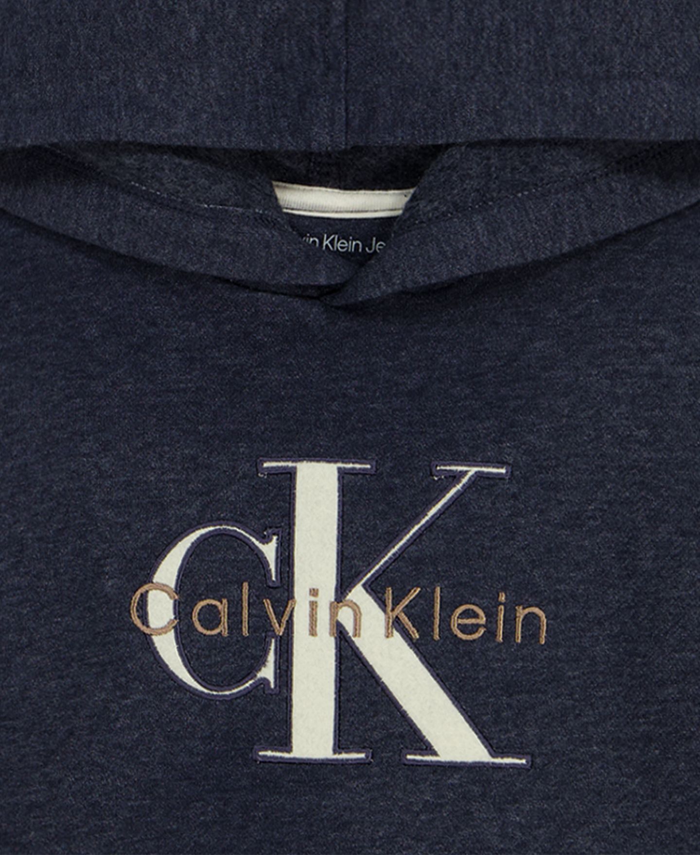 Детский комплект Calvin Klein: флисовое худи с капюшоном и джоггеры, 2T-7, цвет: Синий — фото 3
