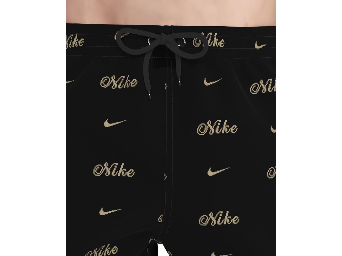 Пляжные шорты Inseam для мужчин, брифы — Nike, цвет: Чёрный — фото 5