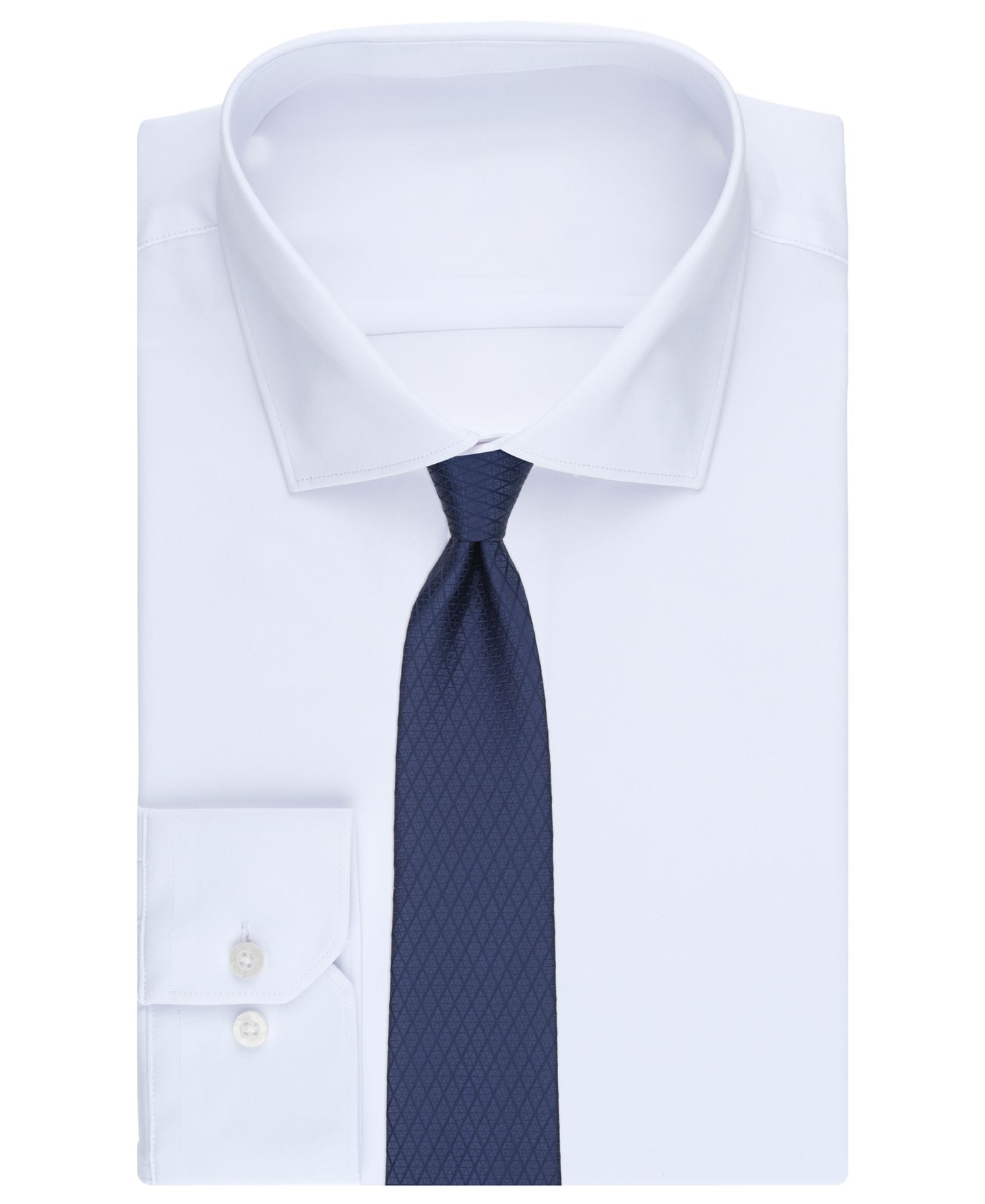 Мужской галстук Perry Ellis Portfolio Vantura Geo Geometric Tie, цвет: Тёмно-синий — фото 3