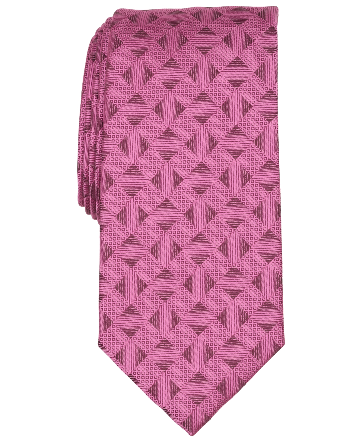 Perry Ellis Portfolio Men's Dorme Geo Geometric Tie - Pink