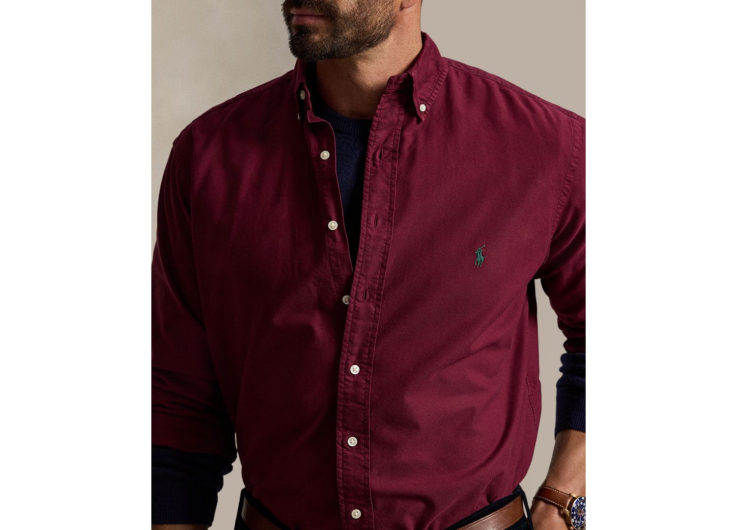 Men's Big & Tall Garment-Dyed Oxford Shirt