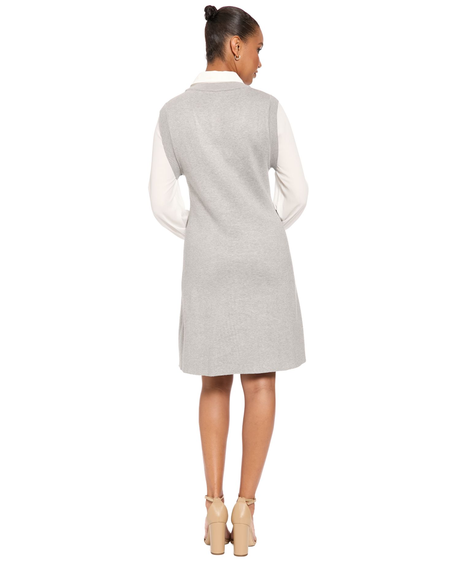 Women's Collared Long-Sleeve Dress
