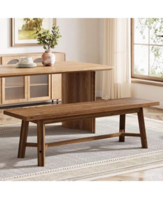 55.12-Inch Solid Wood Dining Bench, Long Kitchen Bench