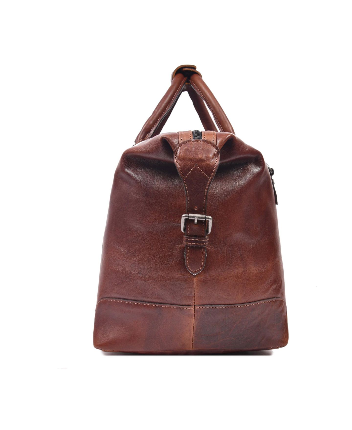 Сумка Aaron Leather Goods 20 Inch Leather Canvas Duffle - Brown, цвет: Коричневый — фото 5