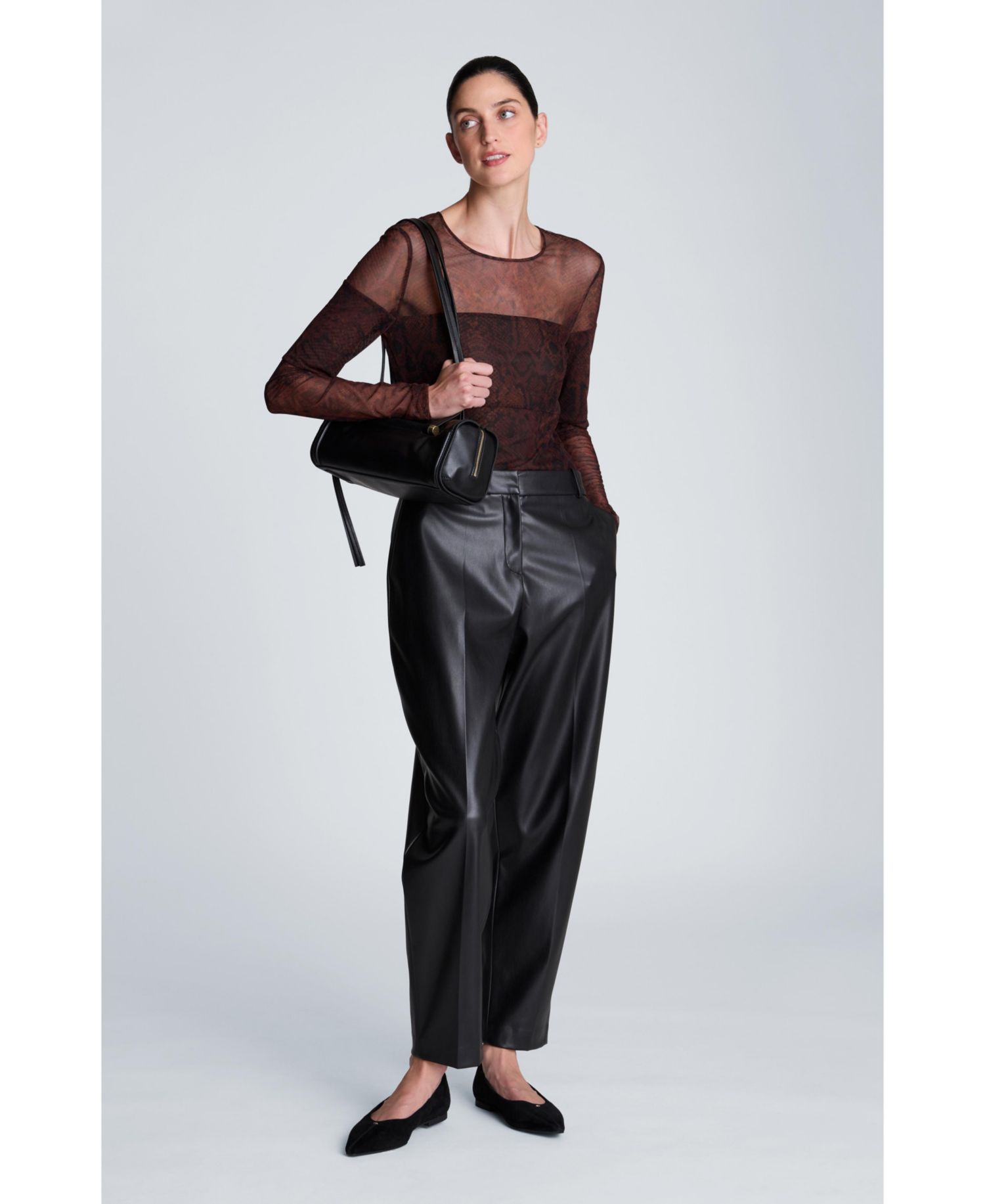 Highline East West Leather Shoulder Handbag