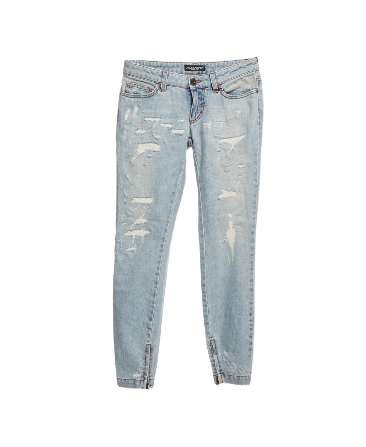 Pre-Owned Dolce & Gabbana Women's Pretty Fit Distressed Mid-Rise Jeans