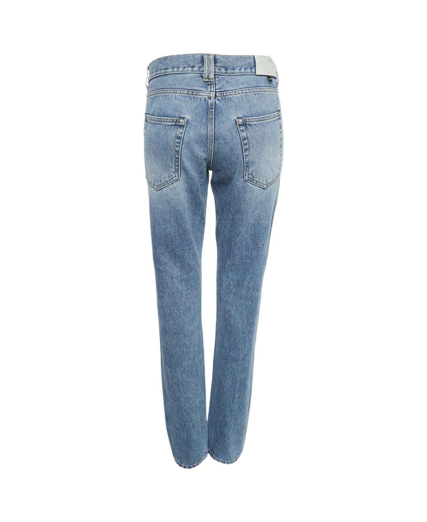 Women's Straight-Leg Distressed Mid-Rise Jeans