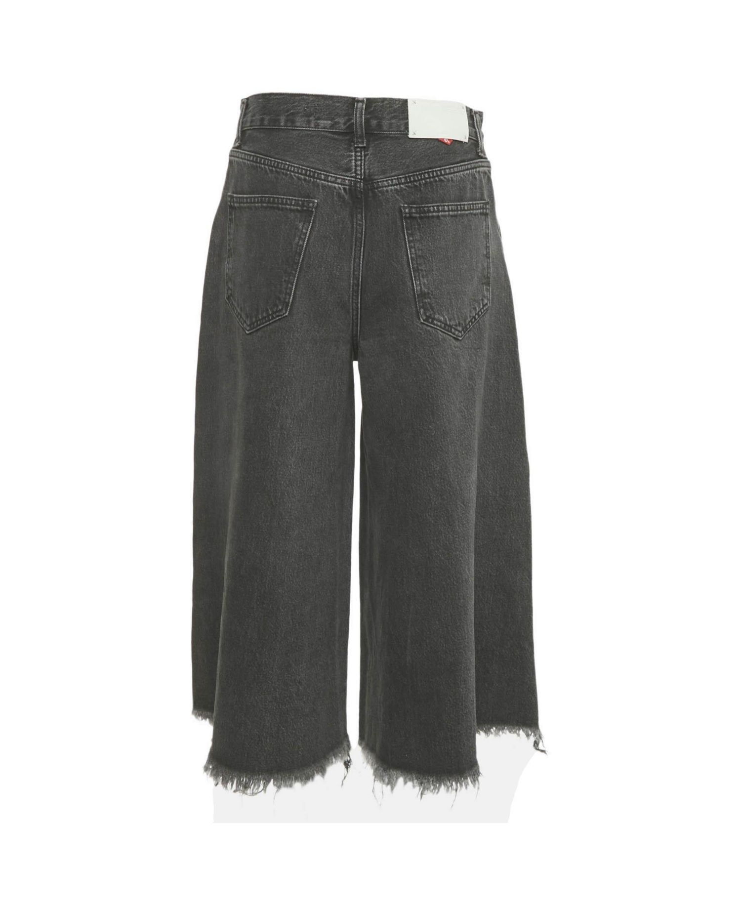 Women's Wide-Leg High-Waisted Raw-Hem Culottes