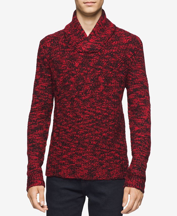Calvin Klein Men's Asymmetric Cable-Knit Shawl-Collar Sweater, Created for  Macy's & Reviews - Sweaters - Men - Macy's