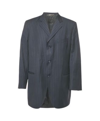 Men's Striped Single-Breasted Blazer