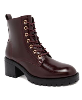 Women's Rosey Lug Sole Lace Up Combat Booties