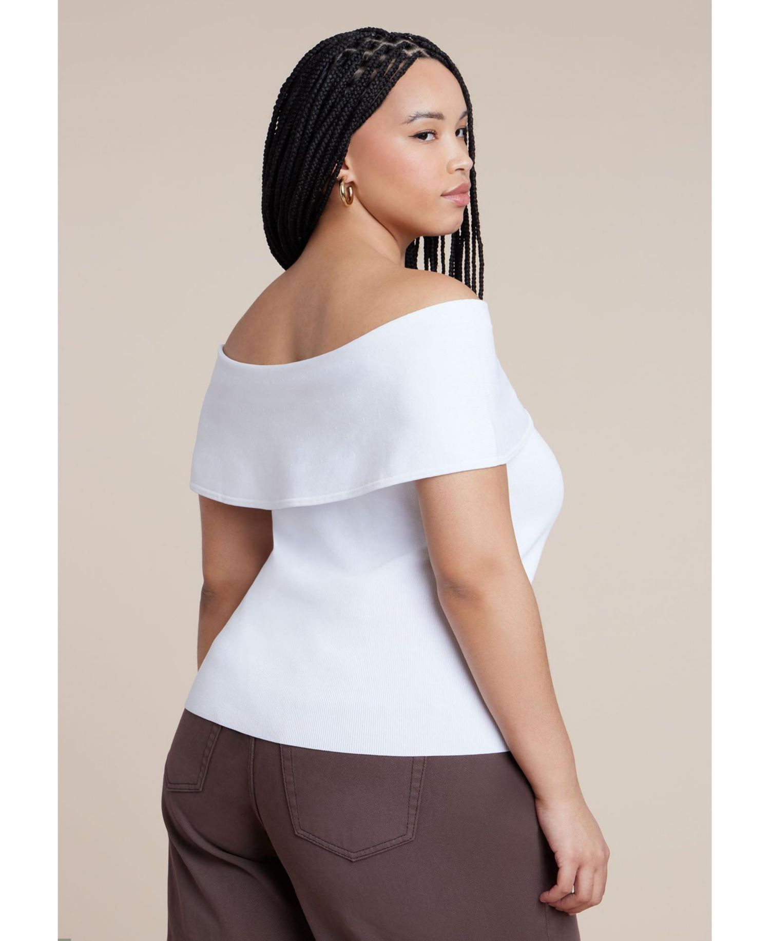 Women's Twisted Off The Shoulder Sweater