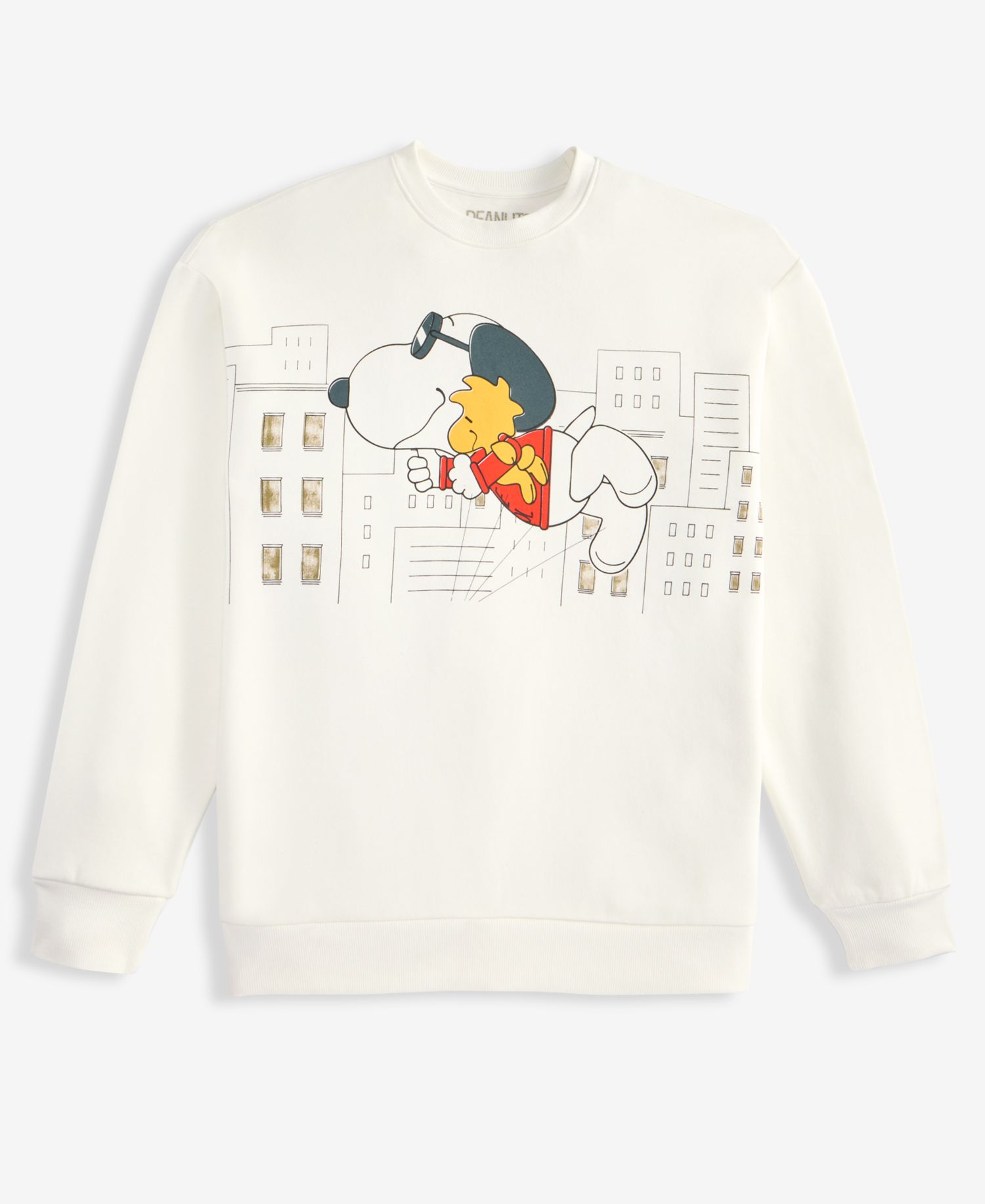 100th Thanksgiving Day Parade Adult Unisex Joe Cool Snoopy & Woodstock Balloon Crewneck Sweatshirt