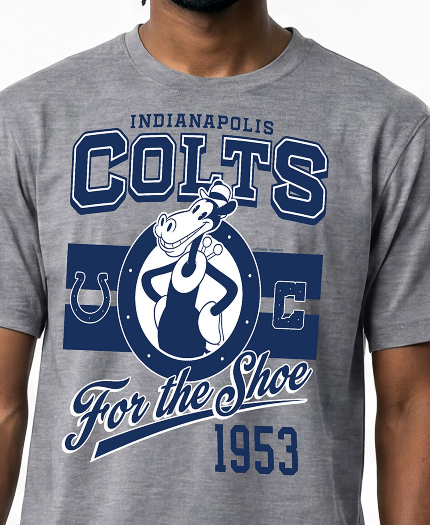 Men's Gray Indianapolis Colts Disney X Champion All Star T-Shirt