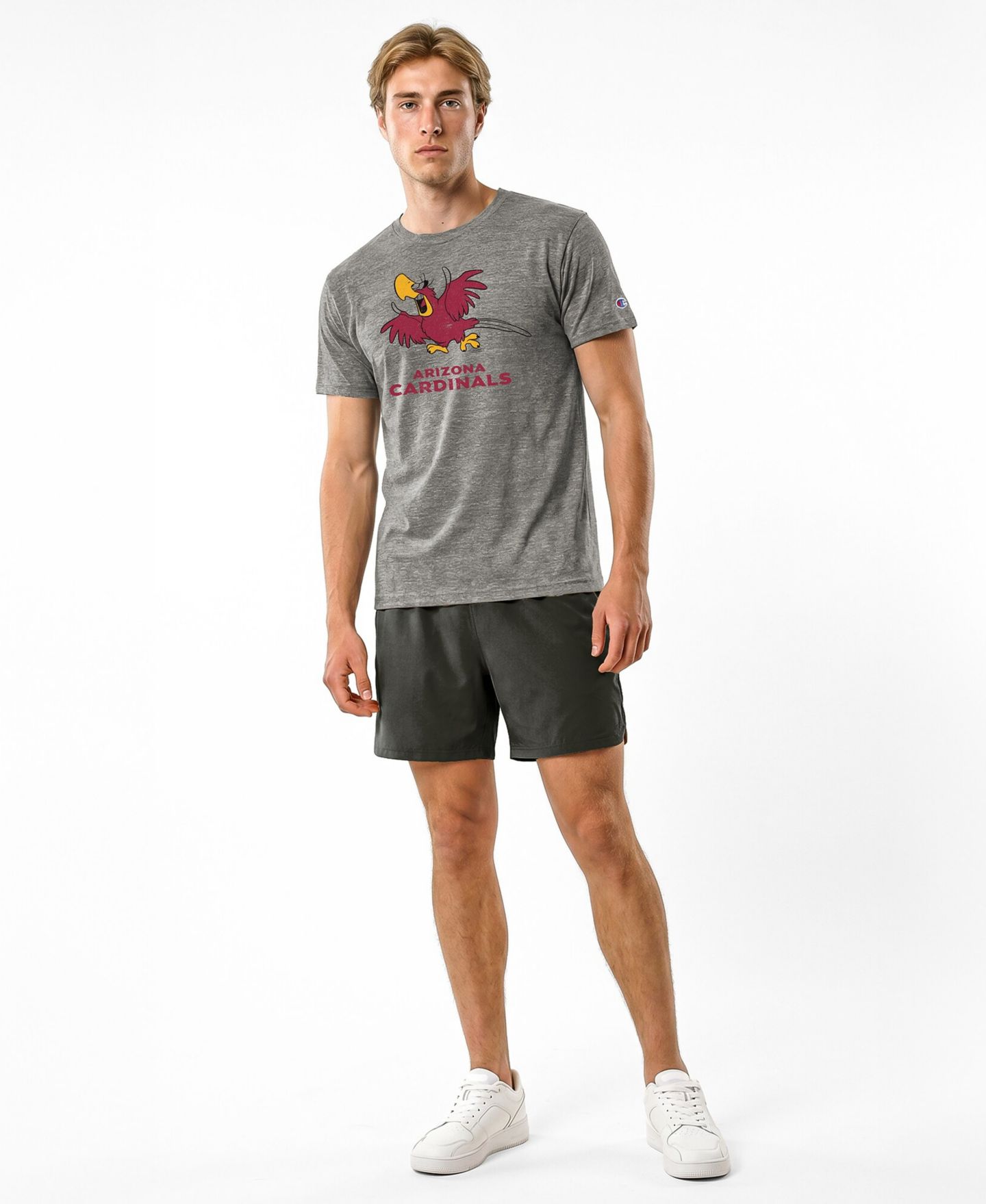 Мужская футболка Champion Gray Arizona Cardinals Disney X Champion Tri-Blend — фото 4
