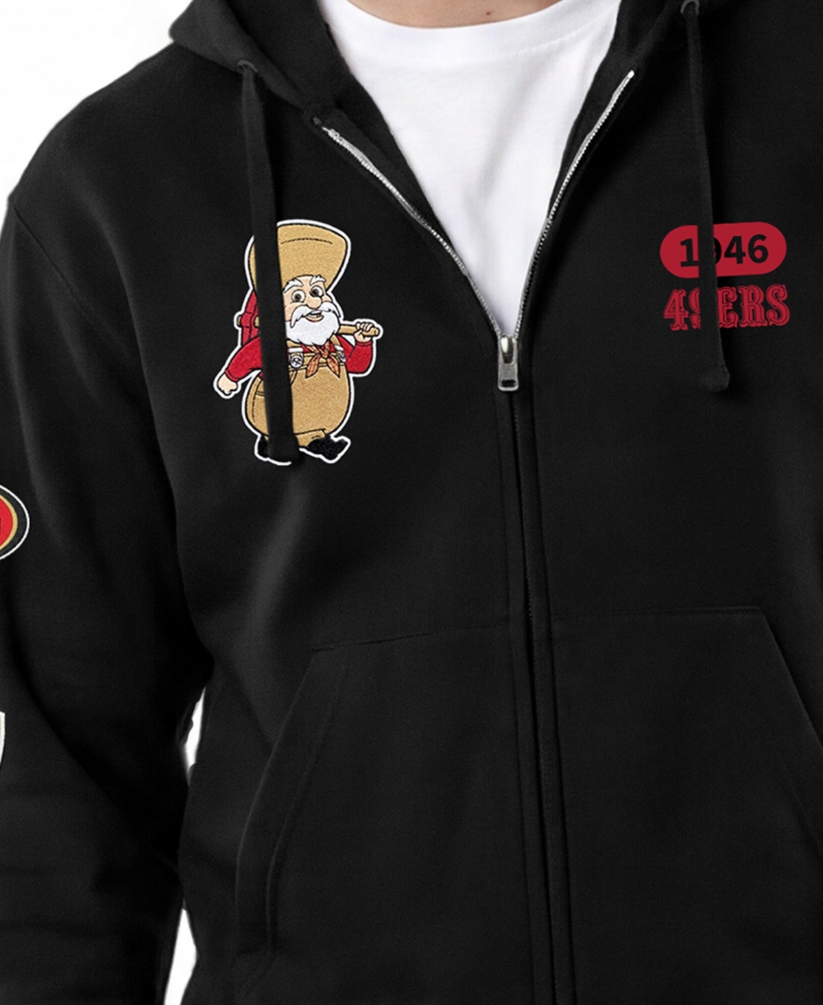 Champion Men's Black San Francisco 49ers Disney X All Star Full-Zip Hoodie