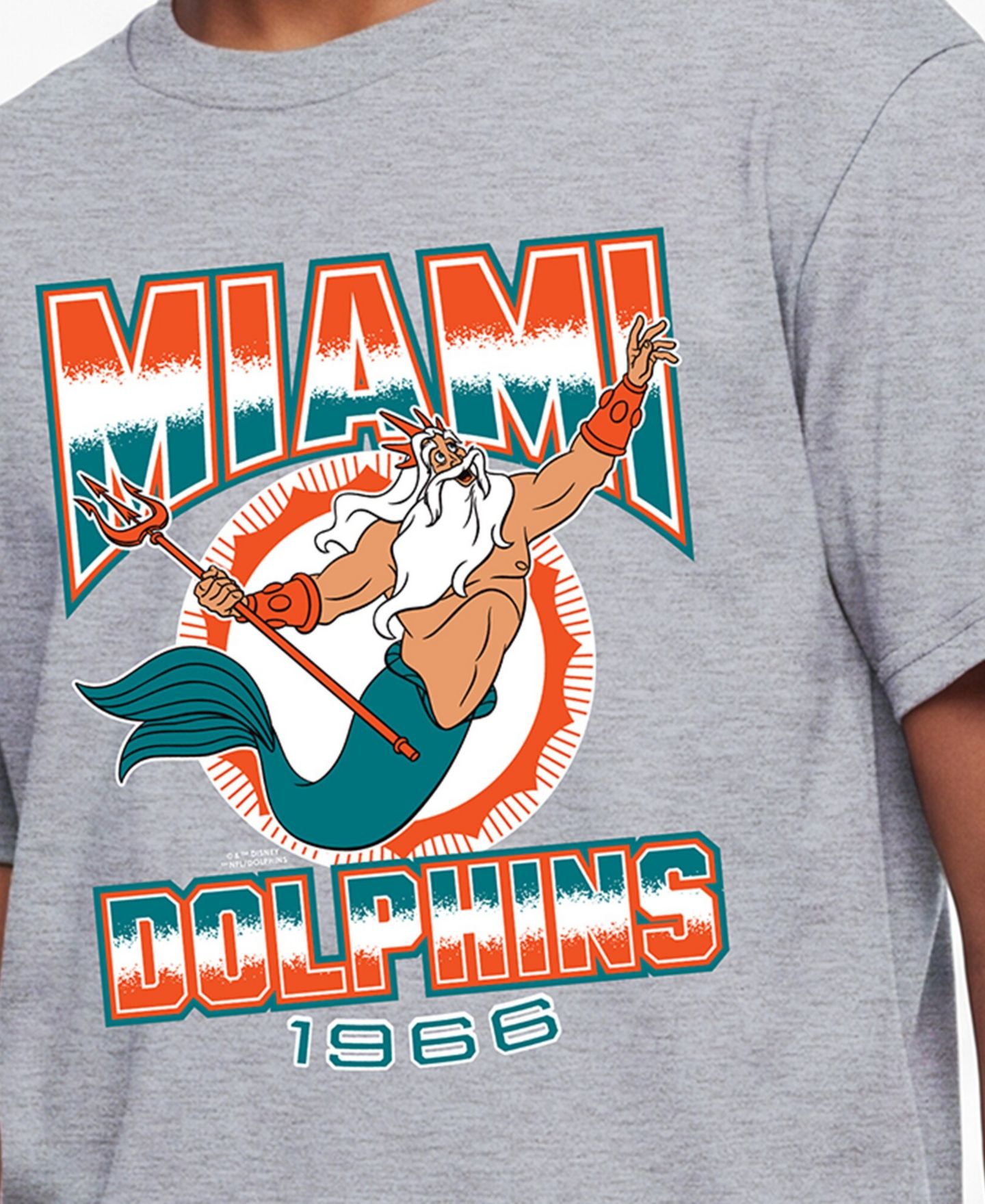 Детская футболка Champion Heather Gray Miami Dolphins Disney X Champion — фото 2