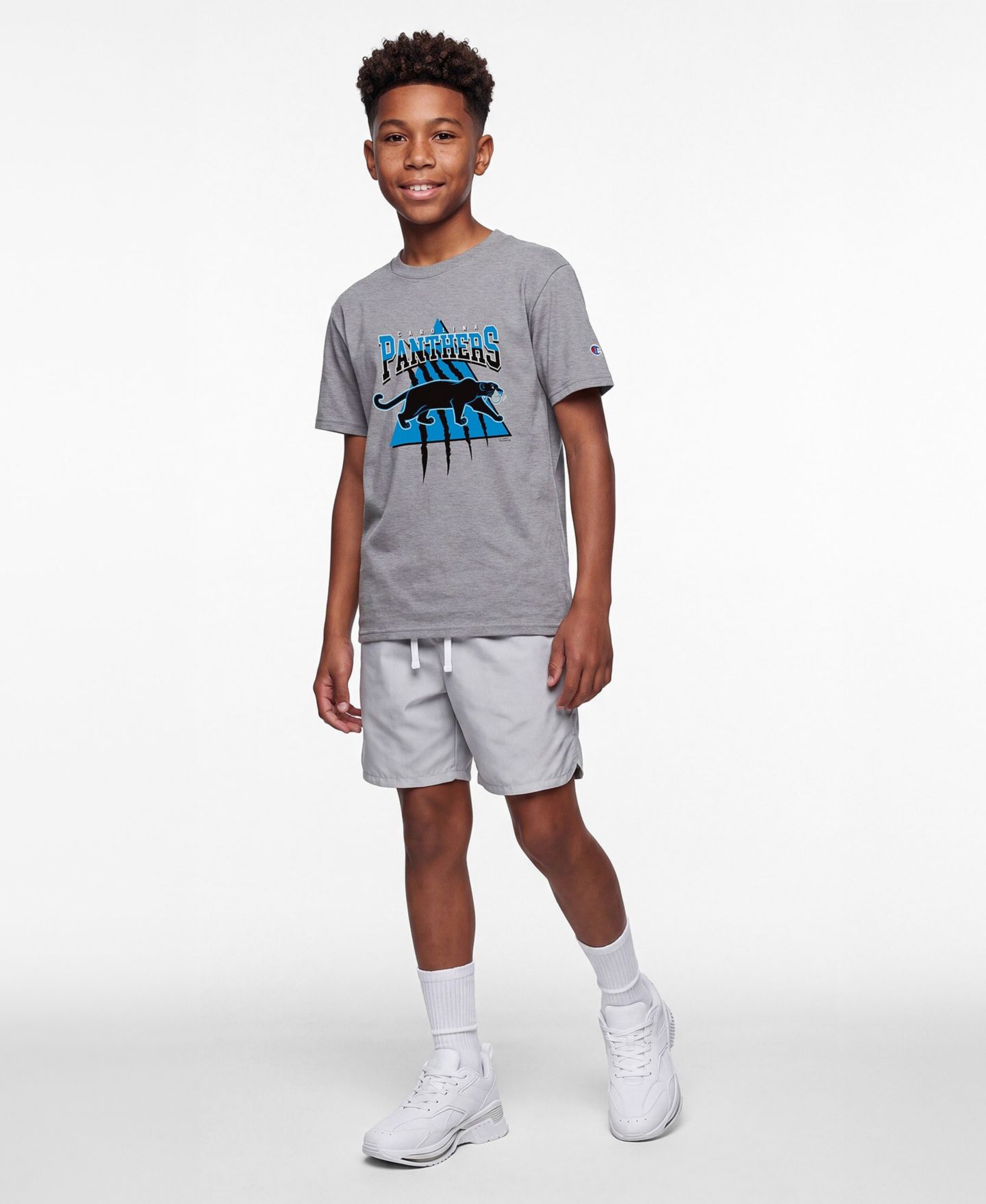 Детская футболка Champion Heather Gray Carolina Panthers Disney X Champion — фото 4