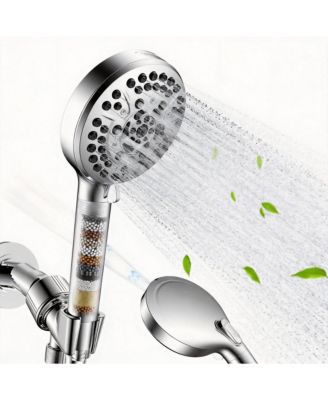 Handheld Rain Dual Showerhead Filtered Power Wash Spray Diverter Set