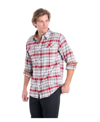 Men's Big & Tall Plaid Stretch Long-Sleeve Button-Down Shirt