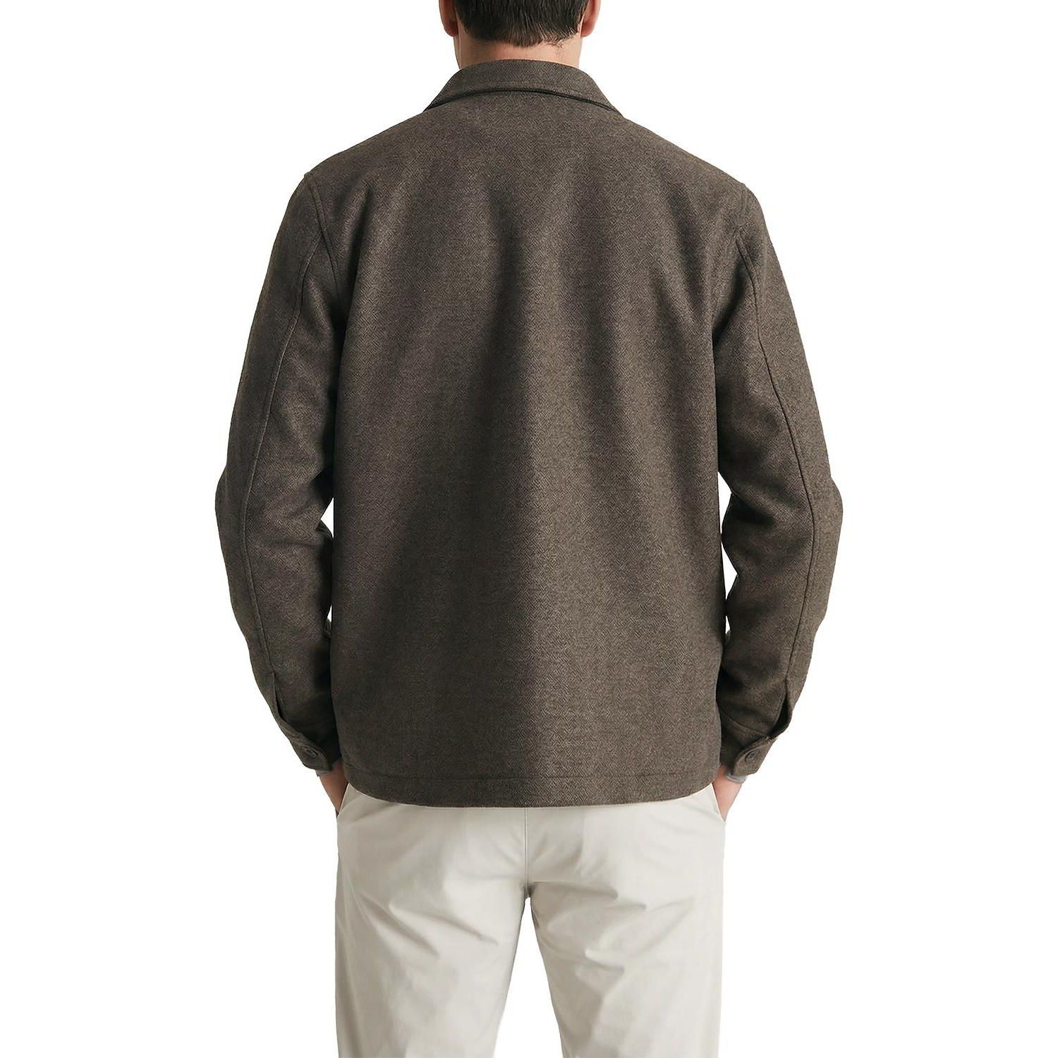 Men's Relaxed-Fit Wool-Like Shirt Jacket