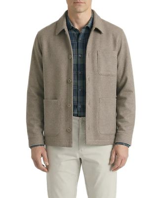 Men's Relaxed-Fit Wool-Like Shirt Jacket