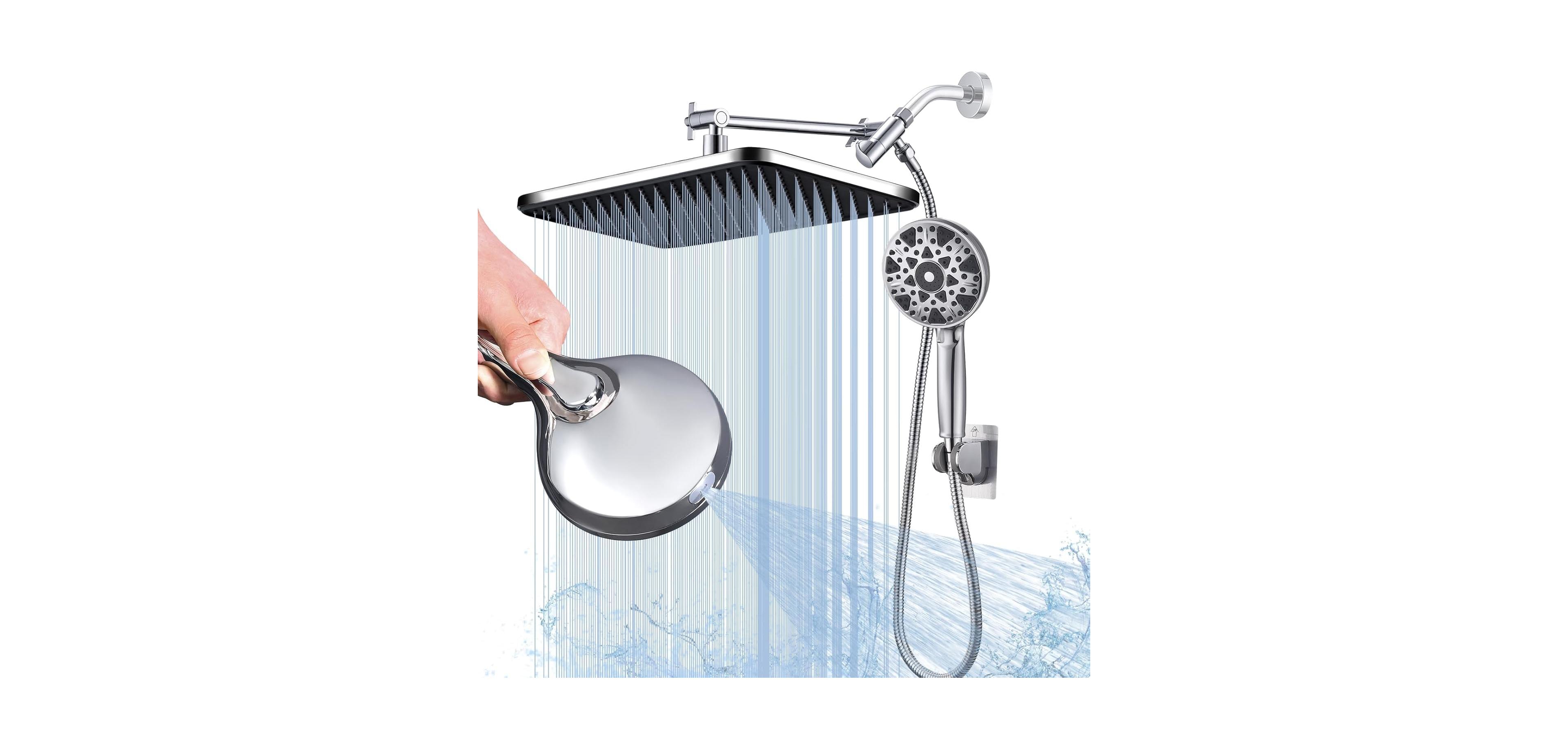 Cyqbd 14" Rain Shower Head Handheld Spray Water Saving Anti-clog
